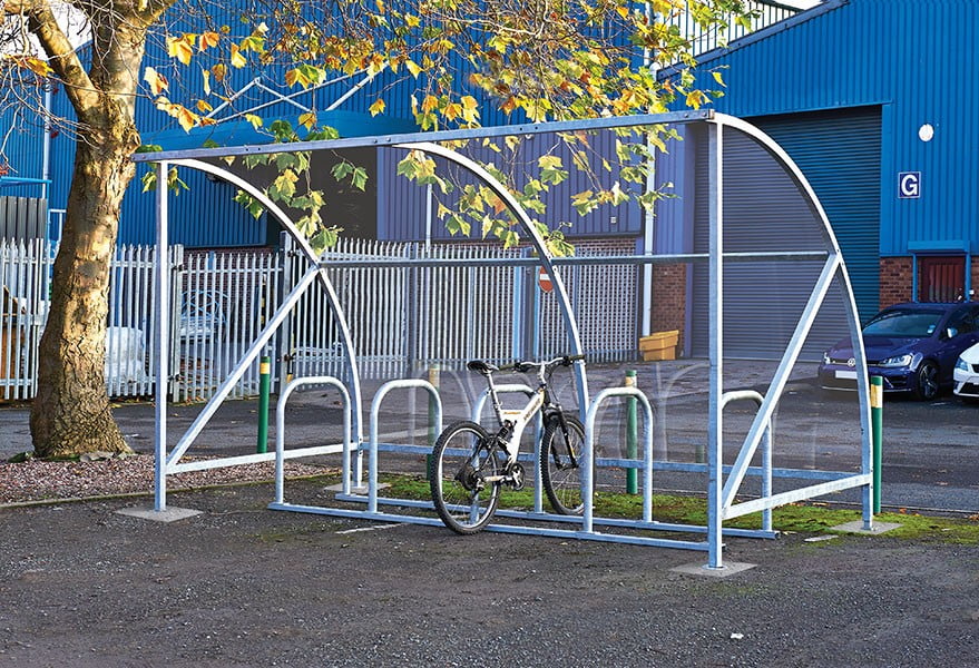 Bike Shelters Steel Fabricated Custom Bike Shelter for businesses to protect their cycles made in the UK by Gateway Fabrications for Sale.