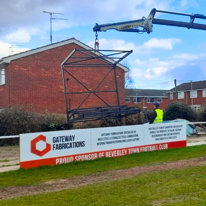 Sponsorship & Pitch Barriers Fabricated sports field and football pitch steel sponsorship barriers by Gateway Fabrications in Hull. Available across the UK