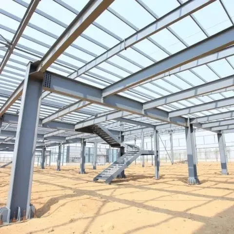 Steel framework of a building under construction from Gateway Fabrications in Hull