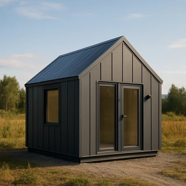 Self-sustainable modular cabin for sale by Gateway Modular UK. Premium off-grid cabins for sale.