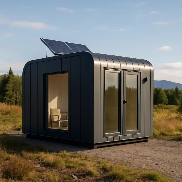 Self-Sustainable Modular Steel Pod For Sale UK. Off Grid Modular Pod by Gateway Modular