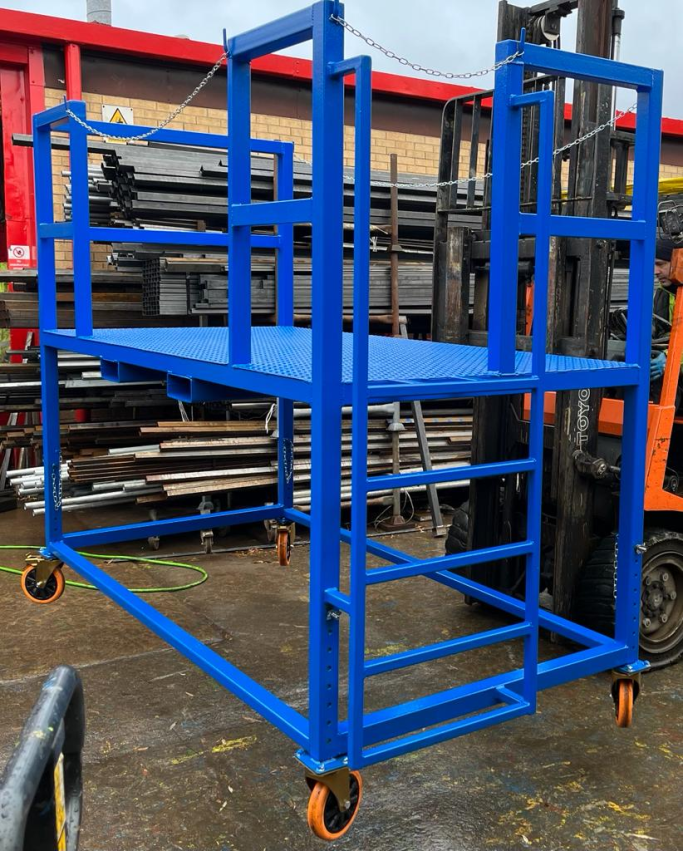 Mobile Steel Access Work Platform Stillage Mobile Steel Access Work Platform Stillage fabricated by Gateway Fabrications in Hull delivering across the UK. Competitive pricing