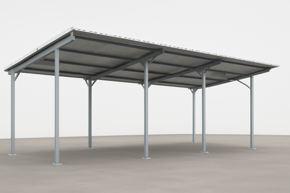 Multi-Bay Canopy Shelter Industrial Steel Multi-Bay Fabricated Canopy Shelter Custom Built for sale in the UK