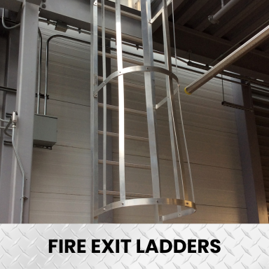 Fire exit ladders fabricated by Gateway Fabrications in Hull for sale across the UK custom built to exact specifications