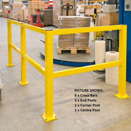 Steel Guard Railing Fabricated steel guard rail for industrial use made in hull by gateway fabrications delivering nationwide
